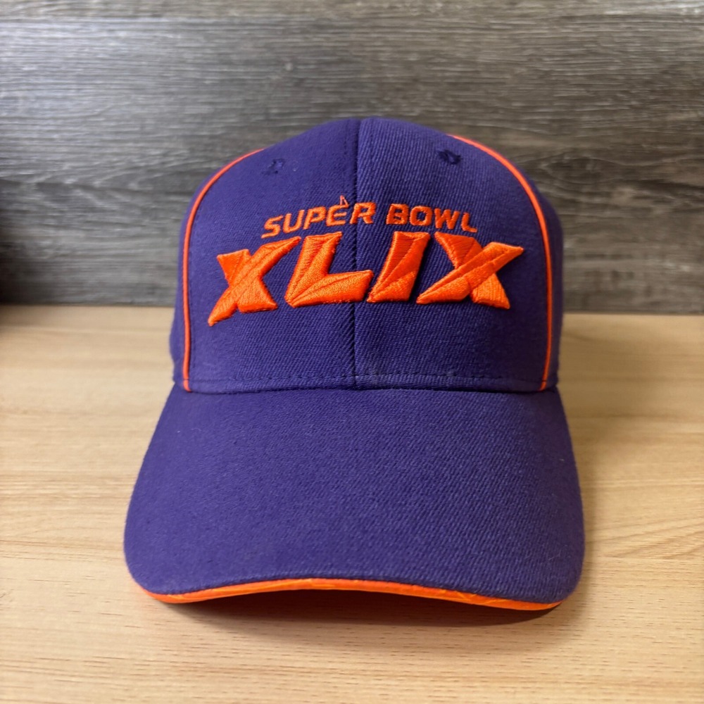 Super Bowl Hat Cap Fitted Youth Purple NFL Football XLIX